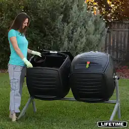 Costco Lifetime 2 x 189 Litre (50 Gallon) Dual Composter - Model 60072 offer
