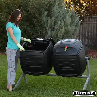 Costco Lifetime 2 x 189 Litre (50 Gallon) Dual Composter - Model 60072 offer