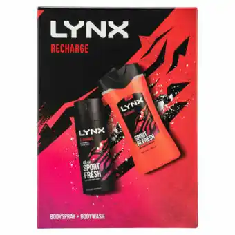 Asda Lynx Sport Recharge Bodywash & Bodyspray Gift Set offer