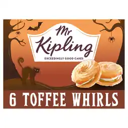 Iceland Mr Kipling Terrifying Toffee Whirls Halloween Cakes 6 Pack offer