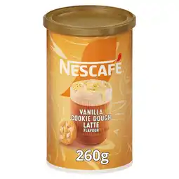 Iceland Nescafe Vanilla Cookie Dough Latte Coffee 260g Tub offer