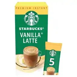 Iceland Starbucks Vanilla Latte Instant Coffee Sachets 5 x 21.5g offer