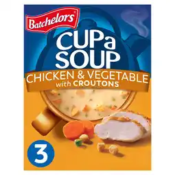 Iceland Batchelors Cup a Soup with Croutons Chicken & Vegetable 3 Sachets 81g offer