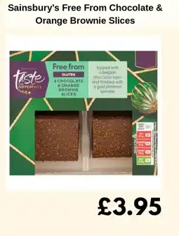 Sainsbury's Sainsbury's Free From Chocolate & Orange Brownie Slices offer