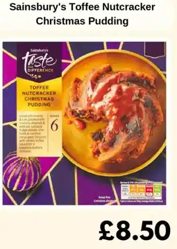 Sainsbury's Sainsbury's Toffee Nutcracker Christmas Pudding offer