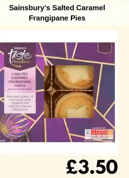 Sainsbury's Sainsbury's Salted Caramel Frangipane Pies offer