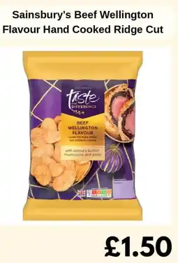 Sainsbury's Sainsbury's Beef Wellington Flavour Hand Cooked Ridge Cut offer