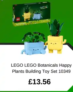 Asda LEGO LEGO Botanicals Happy Plants Building Toy Set 10349 offer