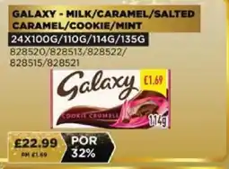 Bestway GALAXY milk/caramel/salted caramel/cookie/mint offer