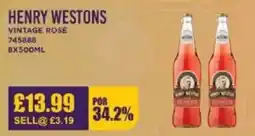 Bestway HENRY WESTONS Vintage rose offer