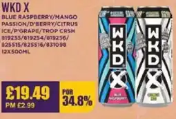 Bestway WKD X Blue raspberry/mango passion/d'berry/citrus ice/p grape/trop crsh offer