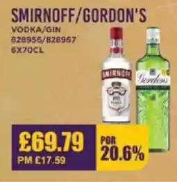 Bestway SMIRNOFF/GORDON'S Vodka/gin offer