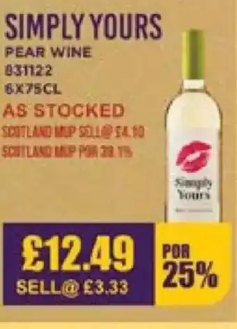 Bestway SIMPLY YOURS Pear wine offer