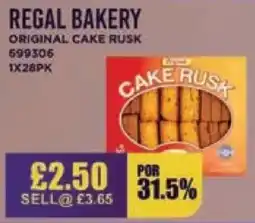 Bestway REGAL BAKERY Original cake rusk offer