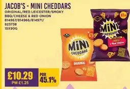 Bestway JACOB'S - MINI CHEDDARS Original/red leicester/smoky bbq/cheese & red onion offer