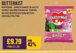 Bestway BUTTERKIST Popcorn - sweet/sweet & salty/ simply salted/crunchy toffee offer