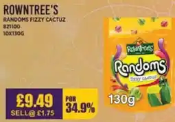 Bestway ROWNTREE'S Randoms fizzy cactuz offer