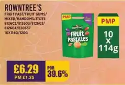 Bestway ROWNTREE'S Fruit past/fruit gums/ mixed/randoms/jtots offer