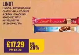 Bestway LINDT Lindor-pistachio/milk classic -milk/cookies & cream snacking offer