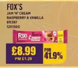 Bestway FOX'S Jam 'n' cream raspberry & vanilla offer