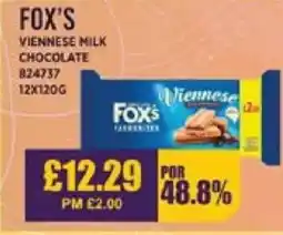 Bestway FOX'S Viennese milk chocolate offer