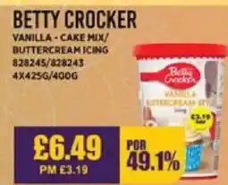 Bestway BETTY CROCKER Vanilla - cake mix/ buttercream icing offer