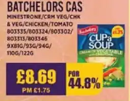 Bestway BATCHELORS CAS Minestrone/crm veg/chk & veg/chicken/tomato offer
