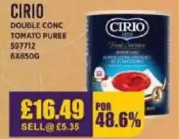 Bestway CIRIO Double conc tomato puree offer