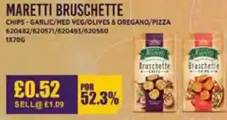 Bestway MARETTI BRUSCHETTE Chips - garlic/med veg/olives & oregano/pizza offer