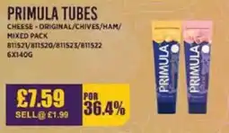 Bestway PRIMULA TUBES Cheese - original/chives/ham/ mixed pack offer