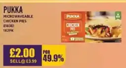 Bestway PUKKA Microwaveable chicken pies offer