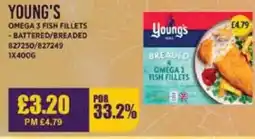 Bestway YOUNG'S Omega 3 fish fillets -battered/breaded offer