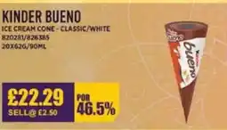 Bestway KINDER BUENO Ice cream cone - classic/white offer