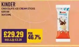 Bestway KINDER Chocolate ice cream sticks offer