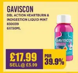 Bestway GAVISCON Dbl action heartburn & indigestion liquid mint offer