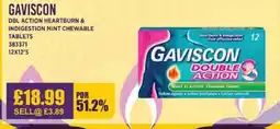 Bestway GAVISCON Dbl action heartburn & indigestion mint chewable tablets offer