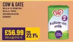 Bestway COW & GATE Milk 6-12 months/ milk 1+ year offer