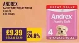 Bestway ANDREX Family soft toilet tissue offer