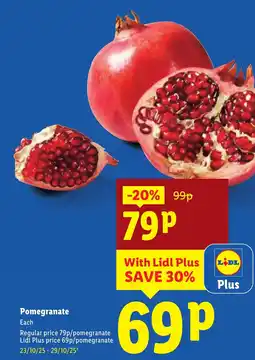 Lidl Pomegranate offer