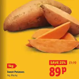 Lidl Sweet Potatoes offer