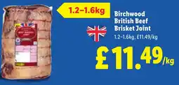Lidl Birchwood British Beef Brisket Joint offer