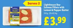 Lidl Lighthouse Bay Salmon Fillets with Lemon & Pepper Butter offer