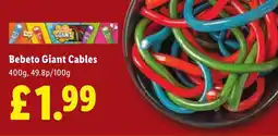 Lidl Bebeto Giant Cables offer