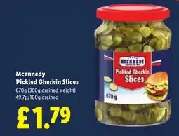 Lidl Mcennedy Pickled Gherkin Slices offer