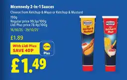 Lidl Mcennedy 2-in-1 Sauces offer