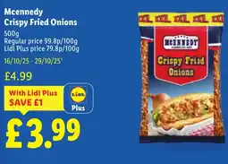 Lidl Mcennedy Crispy Fried Onions offer