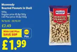 Lidl Mcennedy Roasted Peanuts in Shell offer