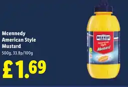 Lidl Mcennedy American Style Mustard offer