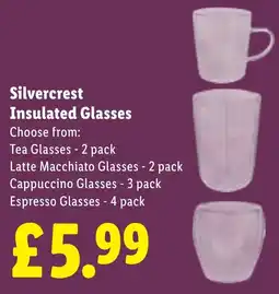 Lidl Silvercrest Insulated Glasses offer