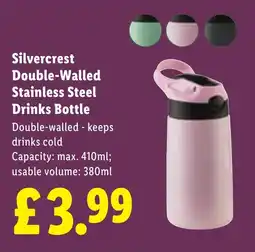 Lidl Silvercrest Double-Walled Stainless Steel Drinks Bottle offer